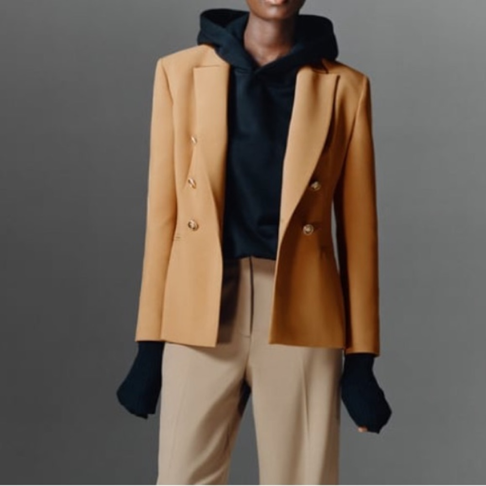 Zara Tailored Double Breasted Blazer